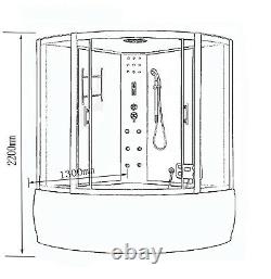 WHIRLPOOL BATH TUB SPA WHIRLPOOL SHOWER 130 x 130 cm HOT TUB Milan