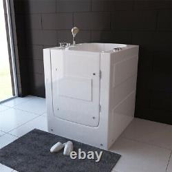 Walk In Bath Tub Whirlpool Spa Elderly Disabled Entry with Seat 900mm Movable