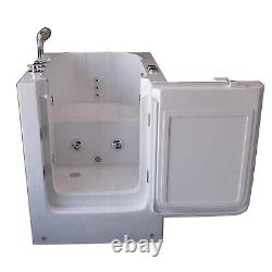 Walk-in Whirlpool Tub 93 x 83 x h100 cm with Integrated Seat and Light, Florida