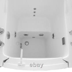 Walk-in Whirlpool Tub 93 x 83 x h100 cm with Integrated Seat and Light, Florida
