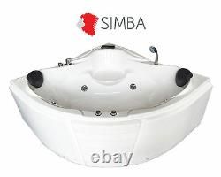 Whirlpool 150 x 150 cm Hot Tub Bathtub SPA Corner Bath Tub Taps Las Vegas