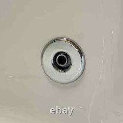 Whirlpool 1700 x 800 Round Single End, Chrome 6 Jet Hydrotherapy Spa Bath