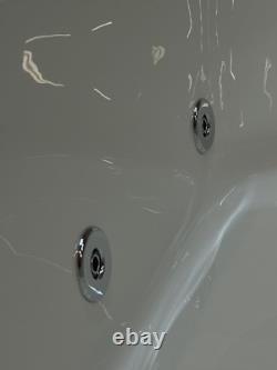 Whirlpool 1700 x 800 Round Single End, Chrome 6 Jet Hydrotherapy Spa Bath