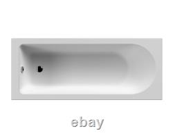 Whirlpool 1700 x 800 Round Single End, Chrome 6 Jet Hydrotherapy Spa Bath