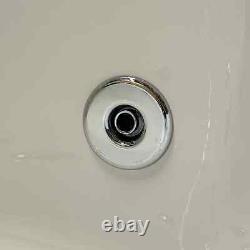 Whirlpool 1700 x 800 Round Single end, Chrome 6 Jet Hydrotherapy Whirlpool Bath