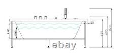 Whirlpool 170x80 CM heating cleaning program & light therapy