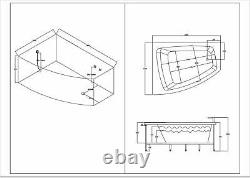 Whirlpool 180x140CM Cleaning Program & Luce-Terapia, 12 Hydrojets