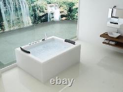 Whirlpool 180x142cm heating cleaning program & light therapy waterfall