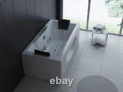 Whirlpool 180x90 CM Heating Cleaning Program & Light Therapy Waterfall