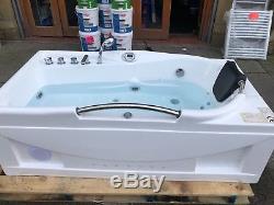 Whirlpool Acrylic Massage Spa Lights Electronic Panel Shower Bath 1680mm
