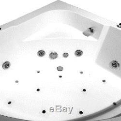 Whirlpool Bath 15 Jacuzzi Massage Jets Shower SPA Corner Rectangle Bathtub 6133M