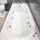 Whirlpool Bath 1700 x 700mm Slim Rim Single Ended Round with Jet & Light Options