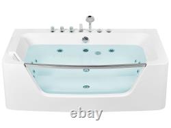 Whirlpool Bath 1700 x 850 mm White BARRANCA