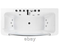 Whirlpool Bath 1700 x 850 mm White BARRANCA