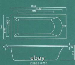 Whirlpool Bath CUBE 10 Jet Single end 1700 x 700