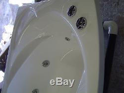 Whirlpool Bath Eclipse Offset Corner 1500x1000 with 10 Jets RIGHT HAND