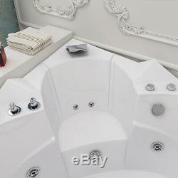 Whirlpool Bath Modern Double End Shower Spa Massage Corner Bathroom