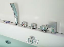 Whirlpool Bath Shower 22JET Spa Jacuzzi Straight 2 person Double Bathtub 1690mm