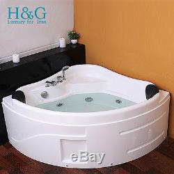 Whirlpool Bath Shower Spa Jacuzzi Massage Corner 2 person Double Bathtub 1300 mm