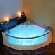 Whirlpool Bath Shower Spa Jacuzzis 17 Massage Jets Corner Double Ended Bathtub