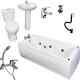 Whirlpool Bath Suite Inc FREE White Light Siera Bath Inc Taps, Toilet + Basin