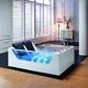 Whirlpool Bath Tub Air Spa Jacuzzi Massage 2 Person Acrylic Waterfall LED Jets