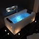 Whirlpool Bath With 8 Jacuzzi Massage Jets Shower Double Ended Rectangle Bathtub