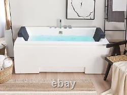 Whirlpool Bath with LED 1700 x 750 mm White GALLEY