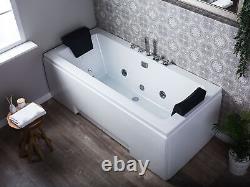 Whirlpool Bath with LED 1700 x 750 mm White GALLEY