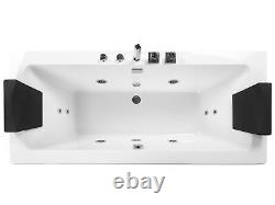 Whirlpool Bath with LED 1700 x 750 mm White GALLEY