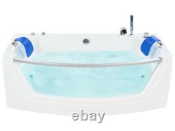 Whirlpool Bath with LED 1750 x 850 mm White FUERTE