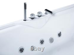 Whirlpool Bath with LED 1800 x 900 mm White MARQUIS