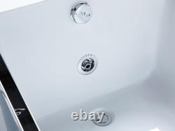 Whirlpool Bath with LED 1800 x 900 mm White MARQUIS