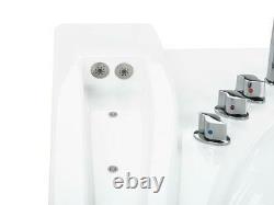 Whirlpool Bathtub Basic With LED Stream Fittings 10 Massage Nozzles Corner Bath