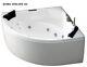 Whirlpool Bathtub Corner Bath With 21/25 Massage Nozzles LED Heater Radio for