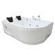 Whirlpool Bathtub Hot tub white 170 x 115 cm for 2 persons 15 jets, Havana