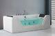 Whirlpool Bathtub Self-Supporting with Glass LED Light Waterfall Front for