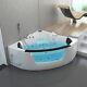Whirlpool Bathtub With 21 Massage Nozzles+ Heater+ Ozone + Glass+LED Corner Bath