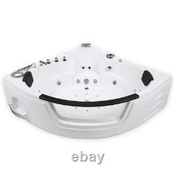 Whirlpool Bathtub With 21 Massage Nozzles+ Heater+ Ozone + Glass+LED Corner Bath