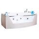 Whirlpool Bathtub hot tub white 180 X 90 cm Chromotherapy 2 persons, Privilege