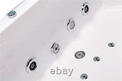 Whirlpool Bathtub hot tub white 180 X 90 cm Chromotherapy 2 persons, Privilege