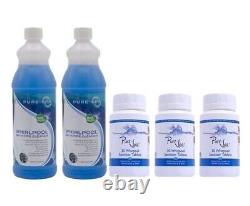 Whirlpool Cleaner Set Pure Spa 2 x 1L Cleaner Degreaser with 90 Santising Tabs