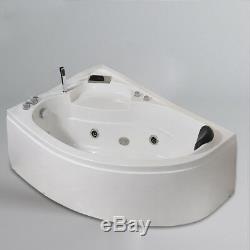 Whirlpool Corner Bath SPA Jacuzzis Massage One Person Left Hand Bathtub 1500mm