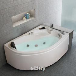 Whirlpool Corner Bath SPA Jacuzzis Massage One Person Right Hand Bathtub 1500mm