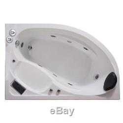 Whirlpool Corner Bath Shower Right Spa Jacuzzi Massage 1 person Bathtub 1500mm