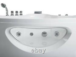 Whirlpool Corner Bath with LED White TOCOA bathroom contemporary multi