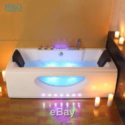 Whirlpool Jacuzzi Corner Bath Shower Spa Massage Rectangular Single Bathtub 6132