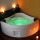 Whirlpool Massage Corner 2 Person Double Bathtub With LED Lights System 6143