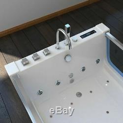 Whirlpool Shower Bathtub Jacuzzi 10 Massage Jets 16 Air Jets SPA Double Ended