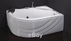Whirlpool Spa Corner Bath 1500mmx1000mm with Taps Waste Panel Jacuzzi left right